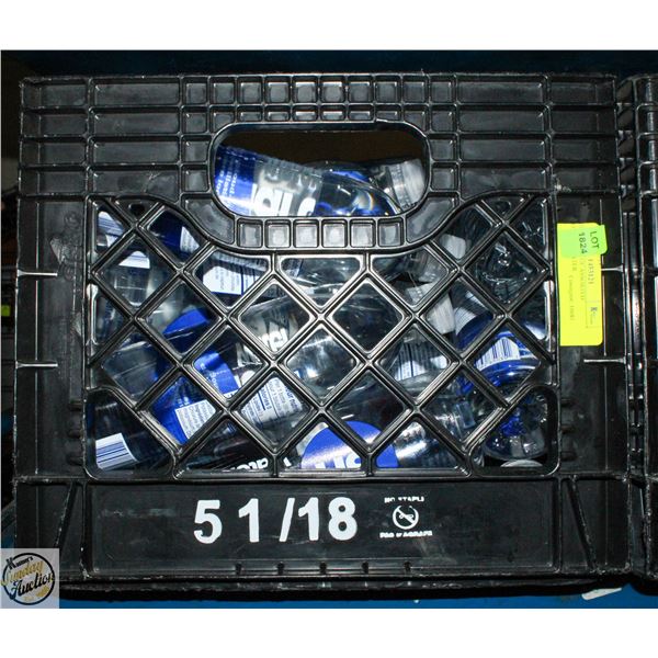 MILK CRATE OF ASSORTED BOTTLED WATER