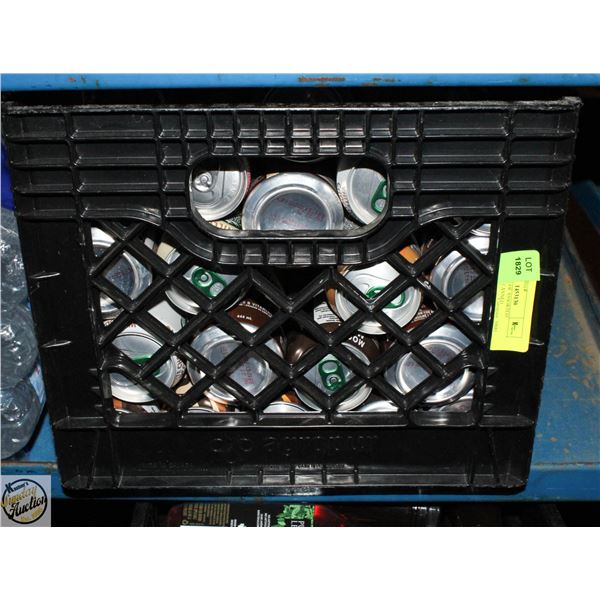 MILK CRATE OF ASSORTED STARBUCKS CANNED