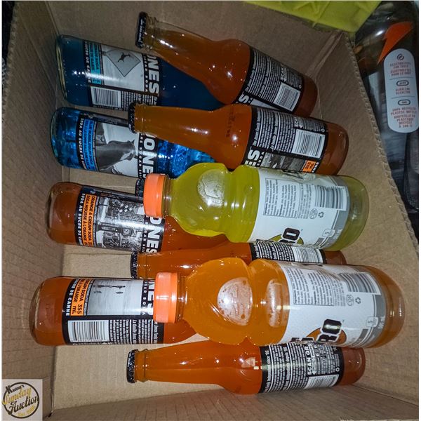 FLAT OF JONES SODA & GATORADE