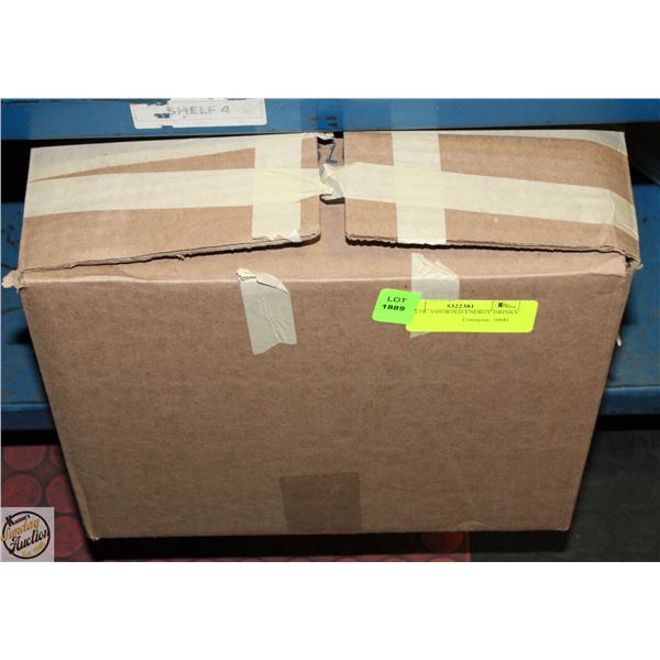 BOX OF ASSORTED ENERGY DRINKS