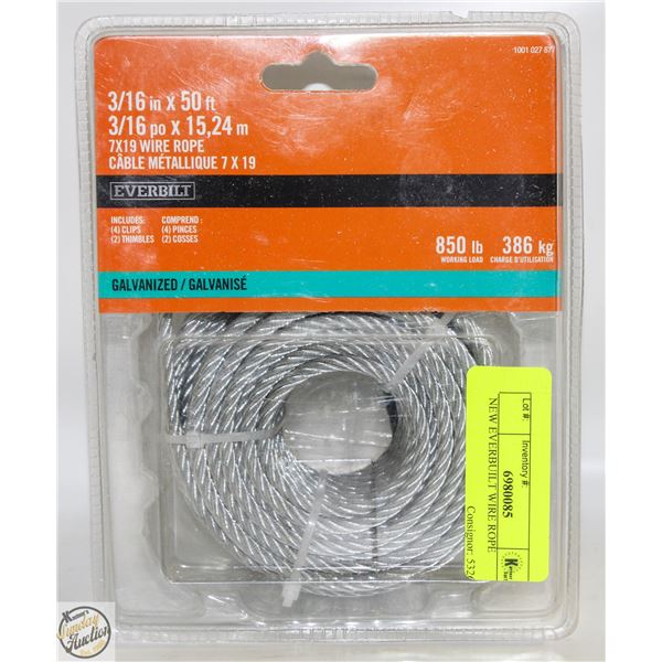 NEW EVERBUILT WIRE ROPE