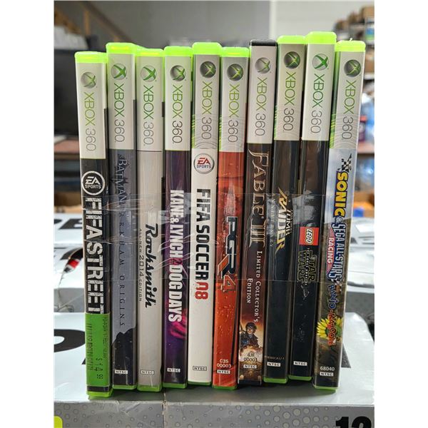LOT OF 10 XBOX 360 GAMES
