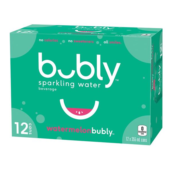 NEW 12 X 355ML BUBLY WATERMELON