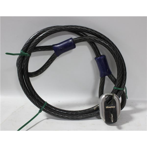 HEAVY DUTY STEEL LOCK CABLE WITH MASTERCRAFT LOCK