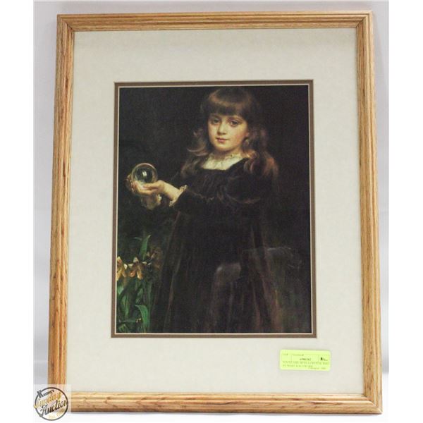 YOUNG GIRL WITH A CRYSTAL BALL BY MARY WALLER 1890