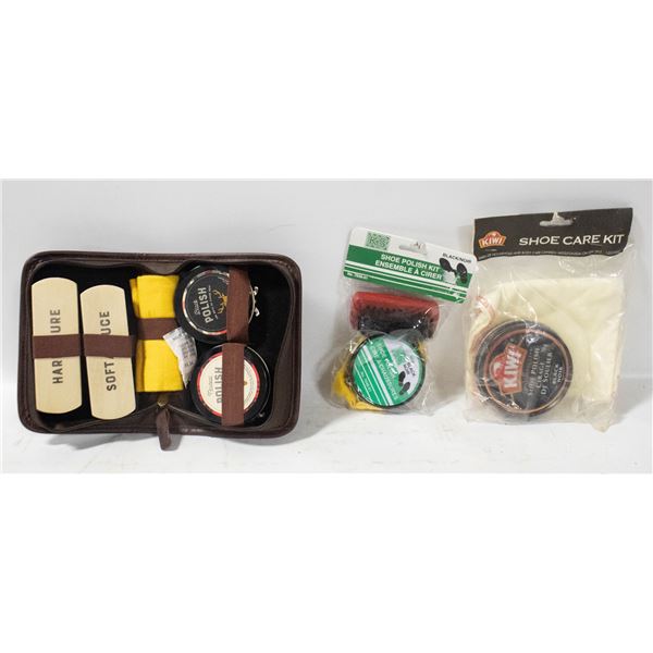 NEW 3 SHOE POLISH CARE KITS