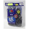 Image 1 : BLACK CREW SOCKS 12-16 SIZE 6-PACK FRUIT OF THE