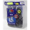 Image 1 : BLACK CREW SOCKS 12-16 SIZE 6-PACK FRUIT OF THE