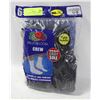 Image 1 : BLACK CREW SOCKS 12-16 SIZE 6-PACK FRUIT OF THE