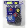 Image 1 : BLACK CREW SOCKS 12-16 SIZE 6-PACK FRUIT OF THE