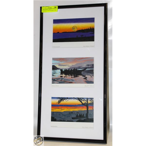 3 ROY HENRY VICKERS PICTURES 20" X 10 1/2" FRAME