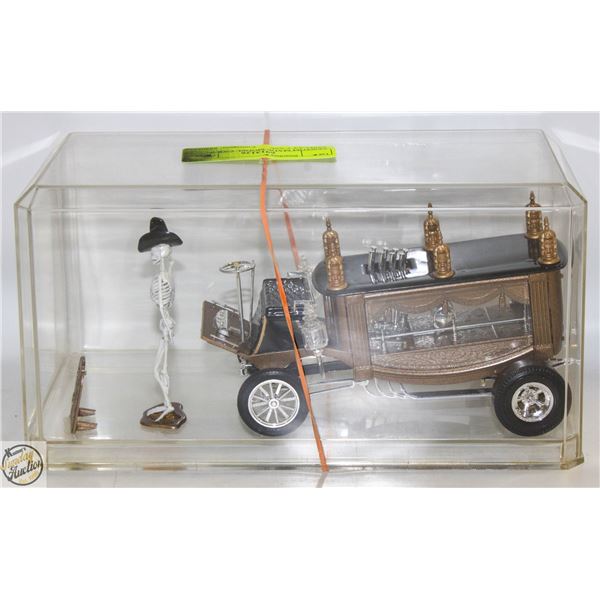 CUSTOM MADE MODEL CAR IN DISPLAY CASE