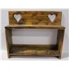Image 1 : 20?W X 18?H X 6?D HEART WOODEN SHELF