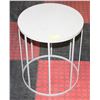 Image 1 : MODERN GREY METAL ROUND SIDE TABLE H-20" DIAM-14"