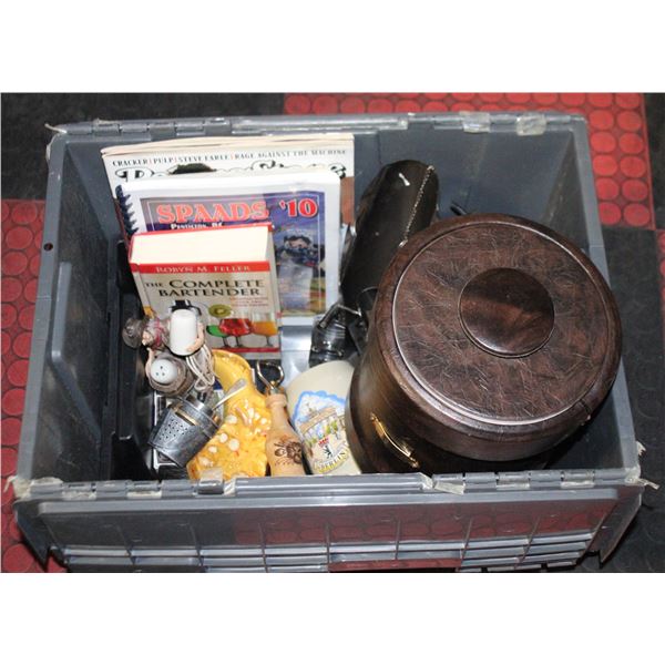 LARGE LOT OF ESTATE BARWARE + COLLECTABLES