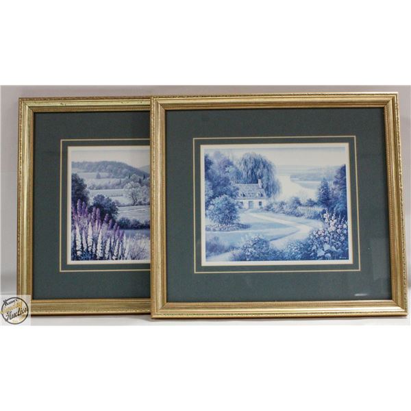PAIR OF ESTATE FRAMED DECOR WALL HANGINGS