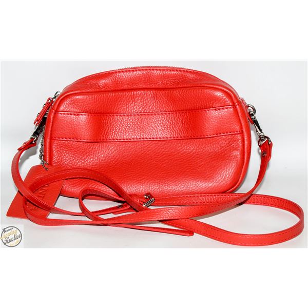 UNUSED DANIER CORAL RED GENUINE LEATHER