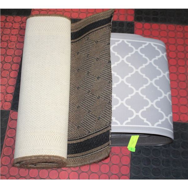 2 HALLWAY RUNNER RUGS TOGETHER-ESTATE