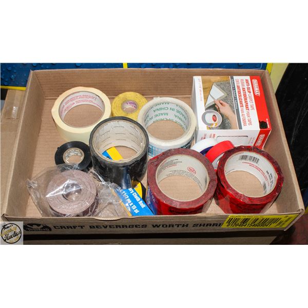 FLAT OF SURPLUS TAPE ETC