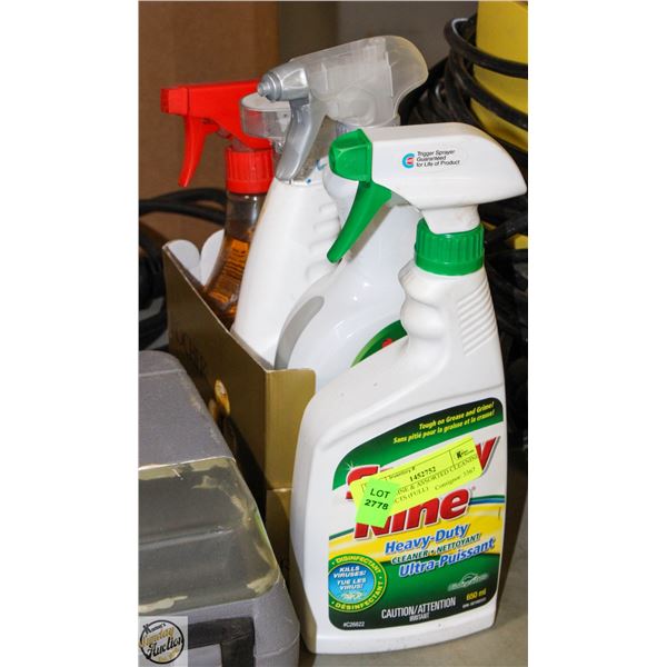 SPRAY NINE & ASSORTED CLEANING PRODUCTS (FULL)