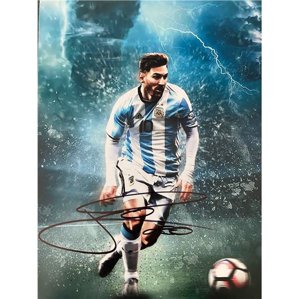 Lionel Messi signed photo