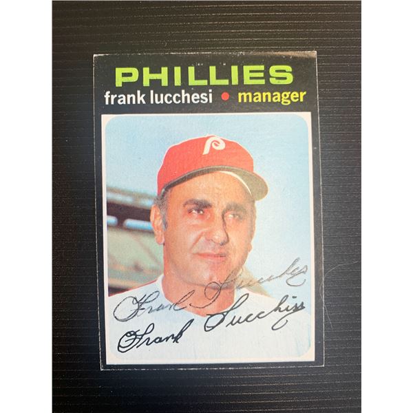 Philadelphia Phillies Frank Lucchesi Signed Baseball Trading Card