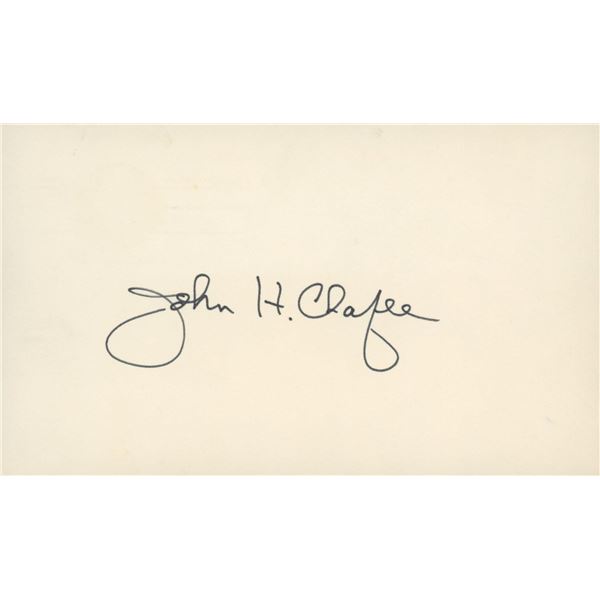 Secretary Of The Navy John Chafee signature cut