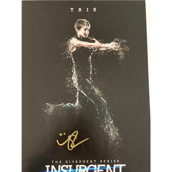 Divergent Shailene Woodley signed mini poster