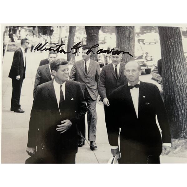 JFK Assassination Secret Service Agent Winston G. Lawson signed photo