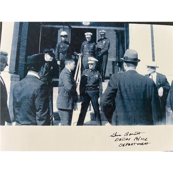 JFK Assassination Dallas Police Officer Gene Barnett signed photo