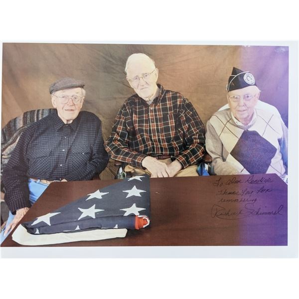 Pearl Harbor Survivor Richard Shimmel signed photo