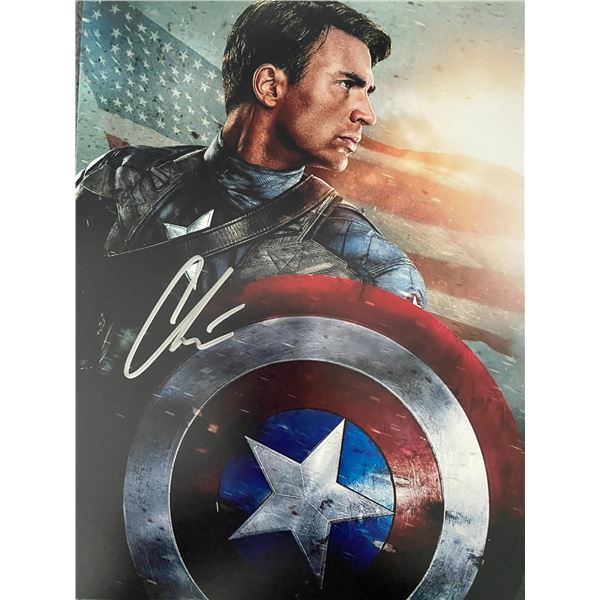 Captain America Chris Evans signed photo