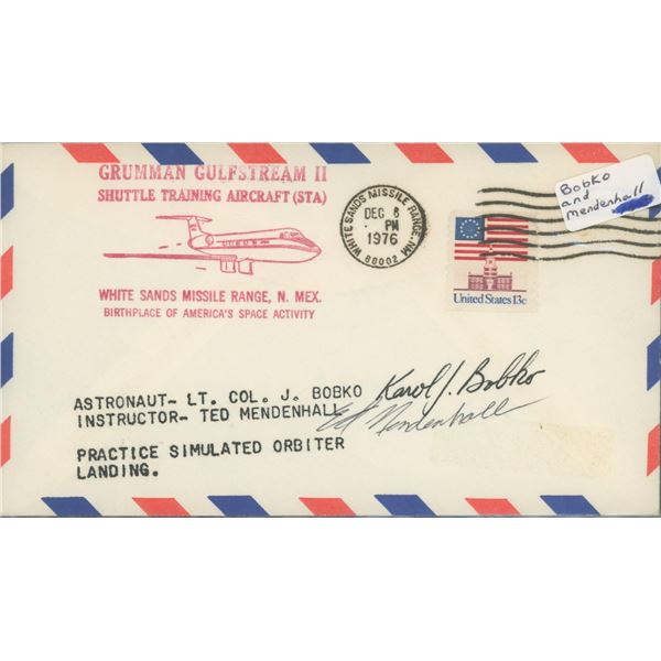 Karol "Bo" Bobko and Ted Mendenhall signed Space Cover