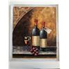 Image 1 : Wine and Grapes Still Life original painting on canvas