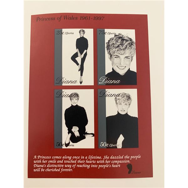 Diana Princess of Wales commemorative stamp set