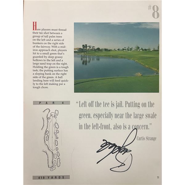 Professional golfer Billy Andrade signed magazine page