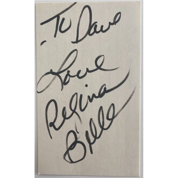 Regina Belle signed note