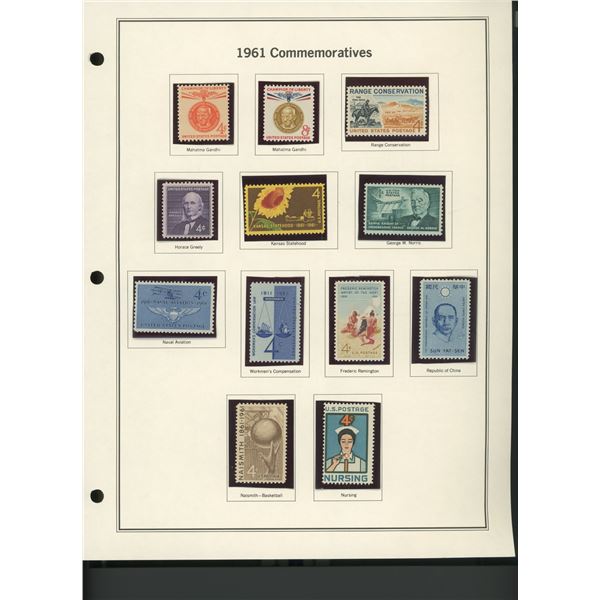 1961 United States Commemorative Stamp Set