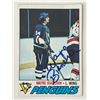 Image 1 : Pittsburgh Penguins Wayne Bianchin 1977 Topps #188 signed trading card