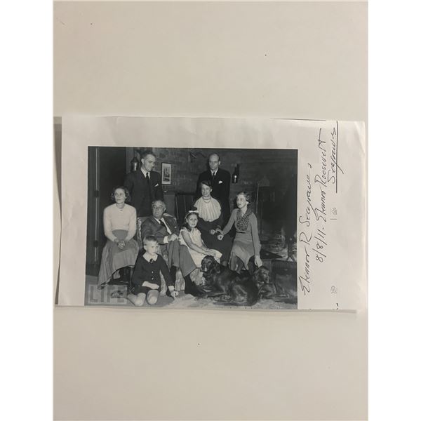 Eleanor Roosevelt Seagraves signed photo