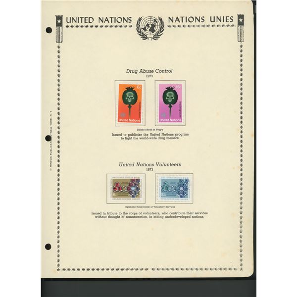 United Nations New York Stamps 1973