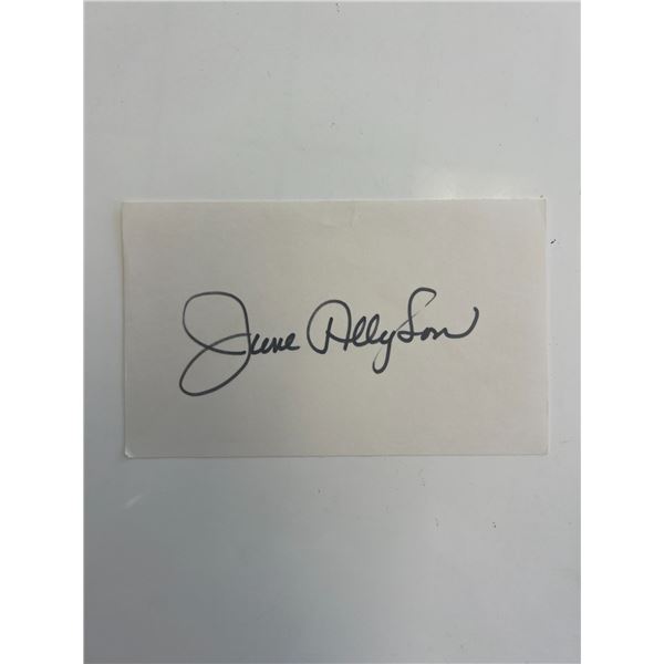 Actress June Allyson original signature