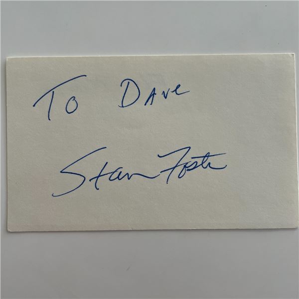 Stan Foster signature cut