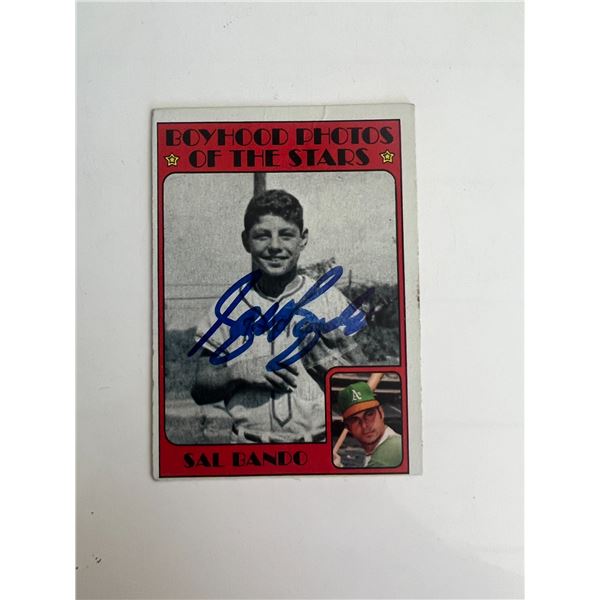Oakland A's Sal Bando signed trading card