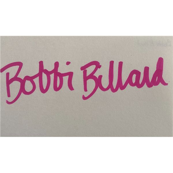 Bobbi Billard original signature