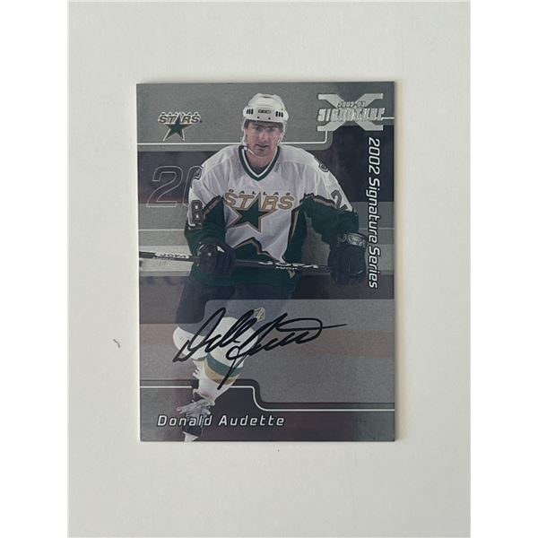 Dallas Stars Donald Audette 2002 In The Game #139 signed trading card