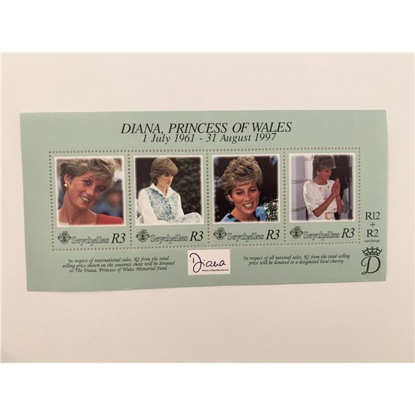 Seychelles Diana Princess of Wales commemorative stamp set