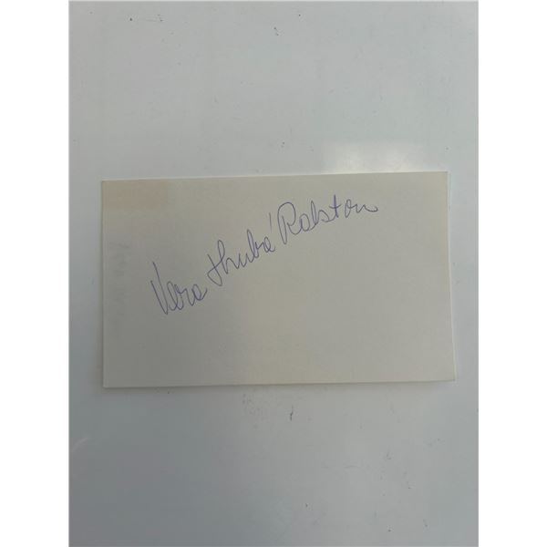 Skater and Actress Vera Ralson original signature