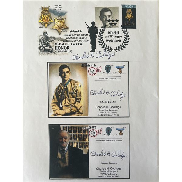 Medal of Honor Charles H. Coolidge signed photo
