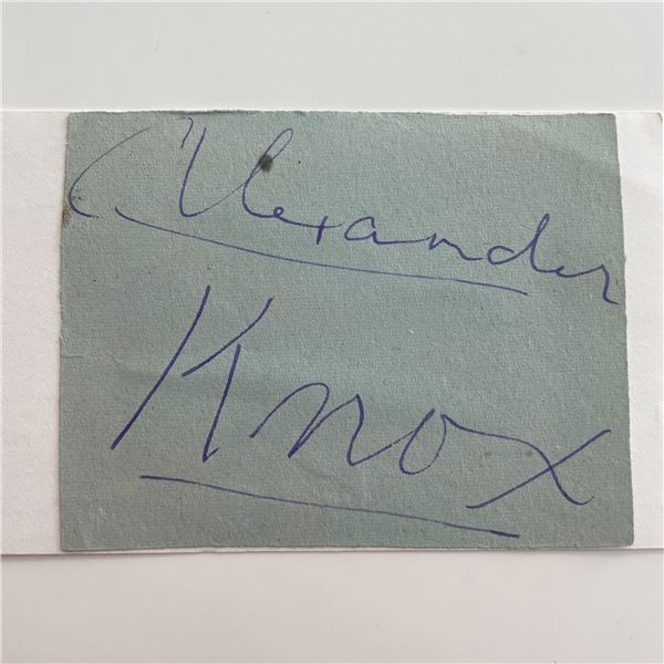 Alexander Knox original signature